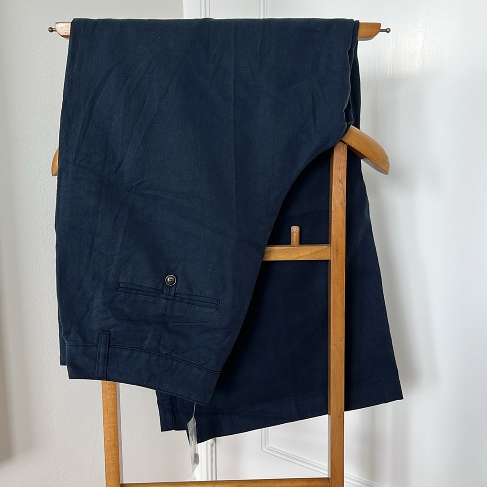 Madewell Navy Harlow Wide Leg Pants